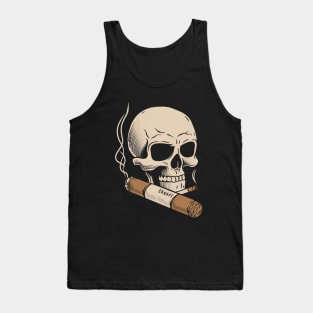 Skull with Cigarette Tank Top